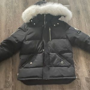Moose Knuckles Black/White Fox Fur